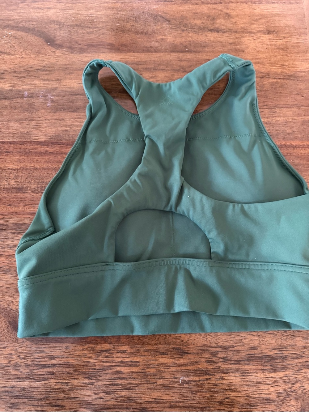 OFFLINE by Aerie Cropped Active Top in Forest Green & high waisted leggings set - Picture 8 of 12